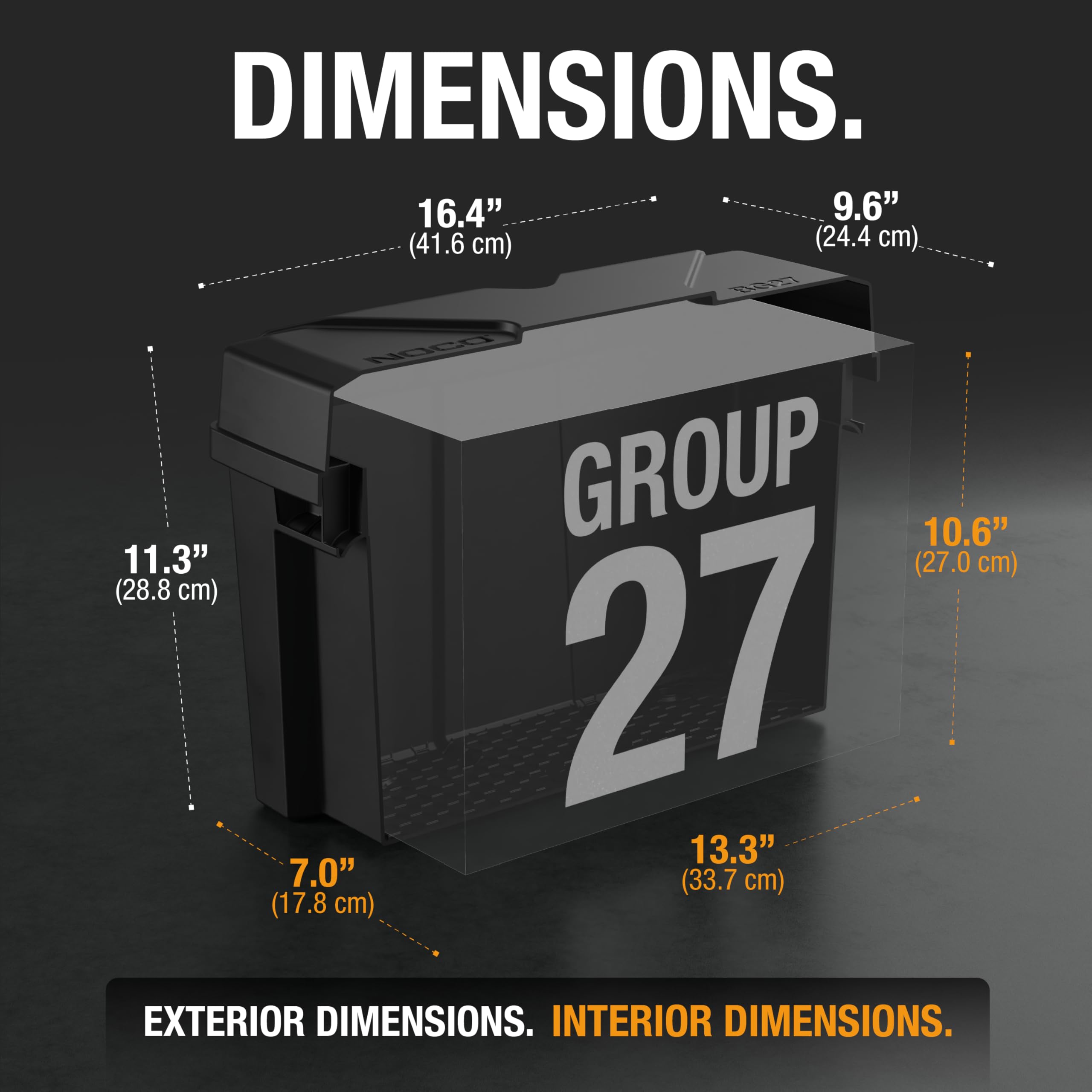 NOCO Snap-Top BG27 Battery Box, Group 27 12V Battery Box for Marine, Automotive, RV, Boat, Camper and Travel Trailer Batteries 🍁 All In One Marketplace Canada