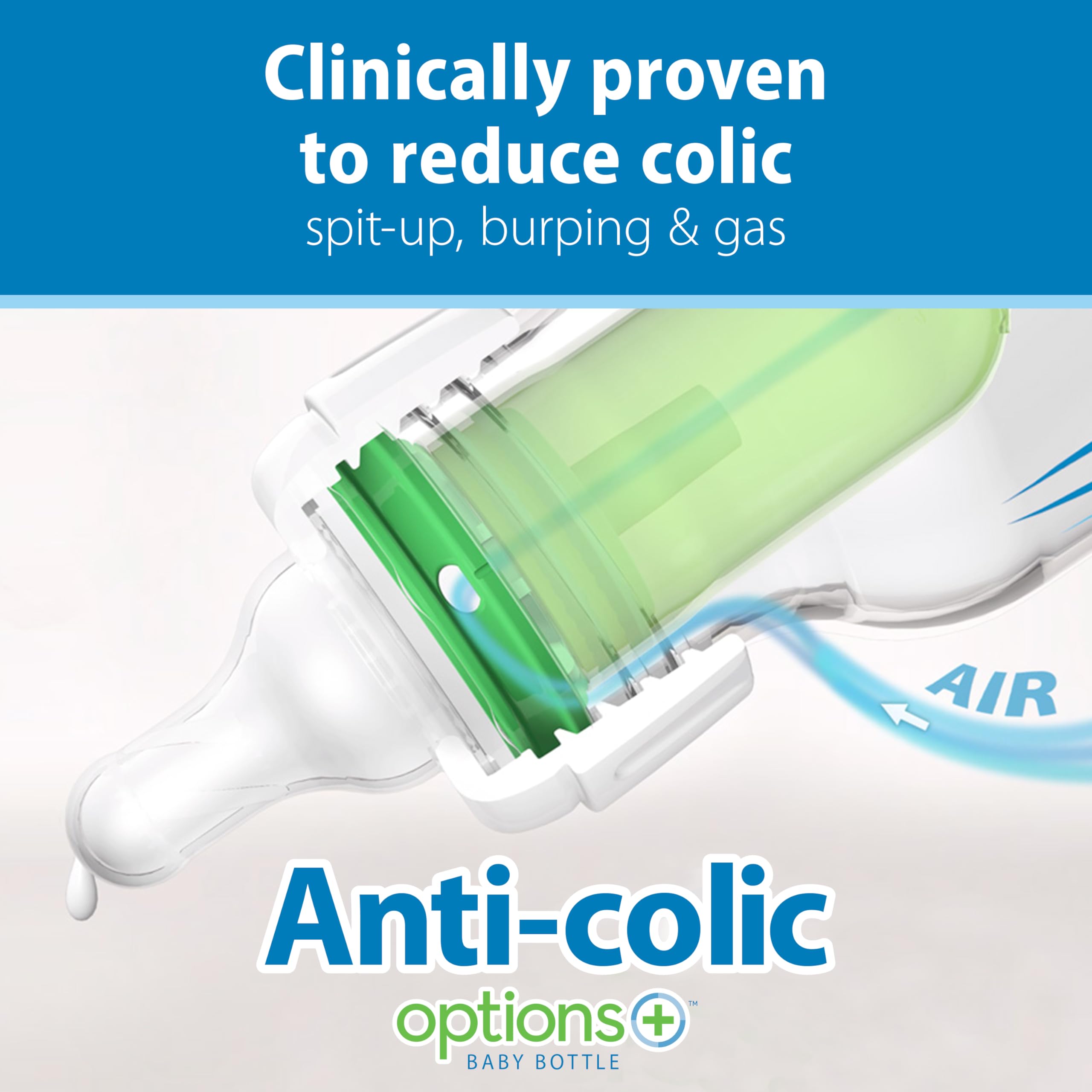 Dr. Brown's Natural Flow Anti-Colic Options+ Narrow Baby Bottle, 4 Ounce/120 ml 4 pack 🍁 All In One Marketplace Canada