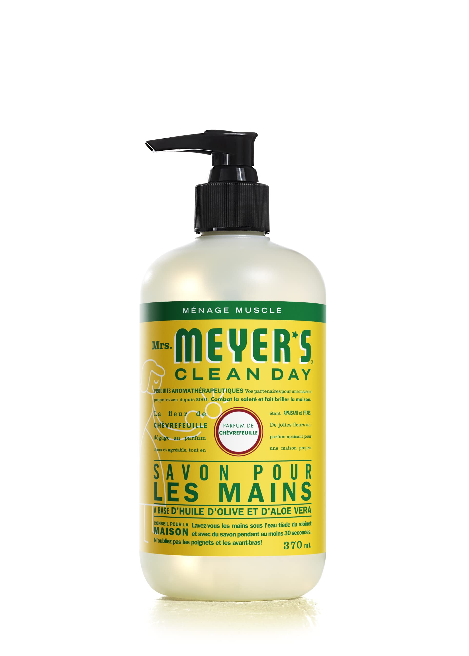 Mrs. Meyer's Hand Soap, Made with Essential Oils, Biodegradable Formula, Honeysuckle, 370 mL, 4 Pack 🍁 All In One Marketplace Canada
