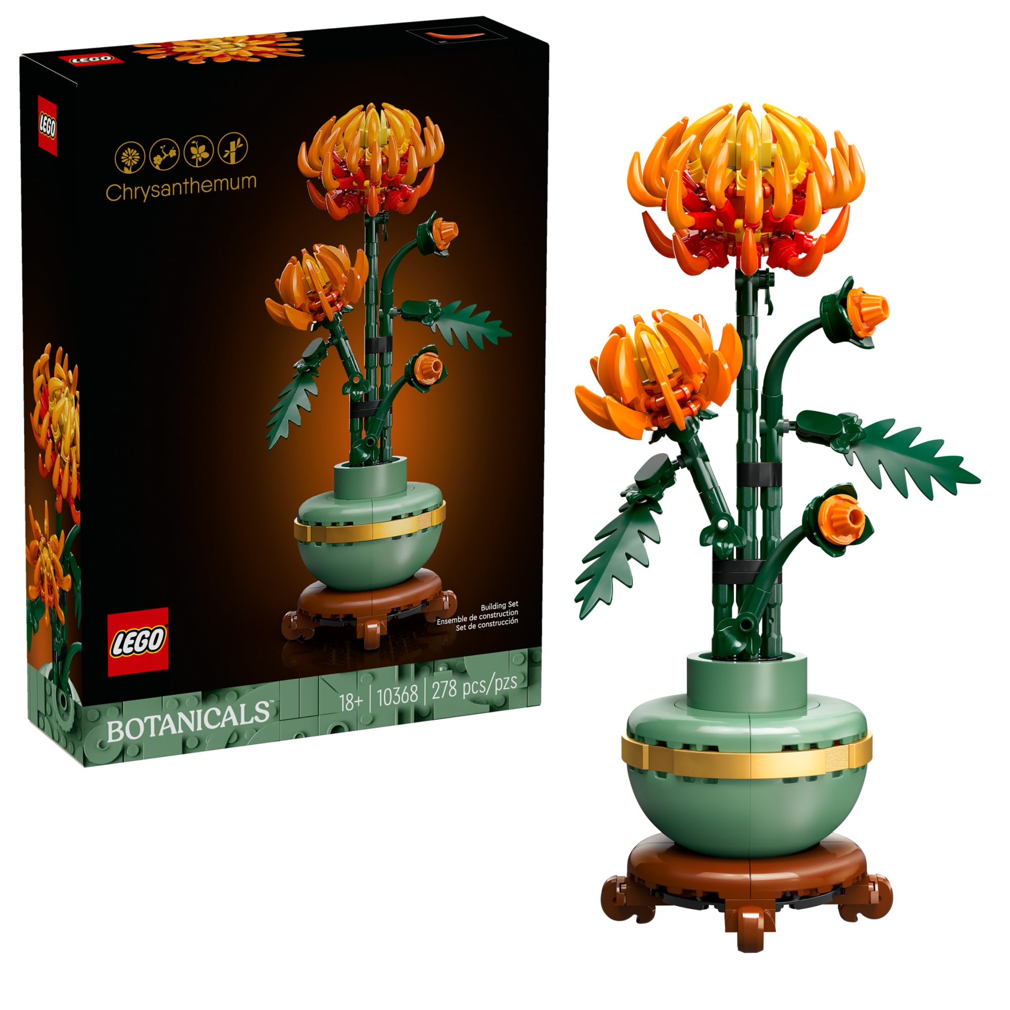 LEGO Botanicals Chrysanthemum Building Set for Adults Ages 18+ - Artificial Flower for Dinner Table Centerpieces & Decoration - Gift for Graduation - 10368 🍁 All In One Marketplace Canada