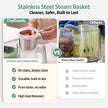 Chefhandy Baby Food Maker with Stainless Steel Steam Basket, 5-in-1 Baby Food Processor, Steamer & Blender, Auto Cooking, Pureeing, Reheating & Steam Cleaning, BPA-Free, 6 Reusable Pouches, Green 🍁 All In One Marketplace Canada