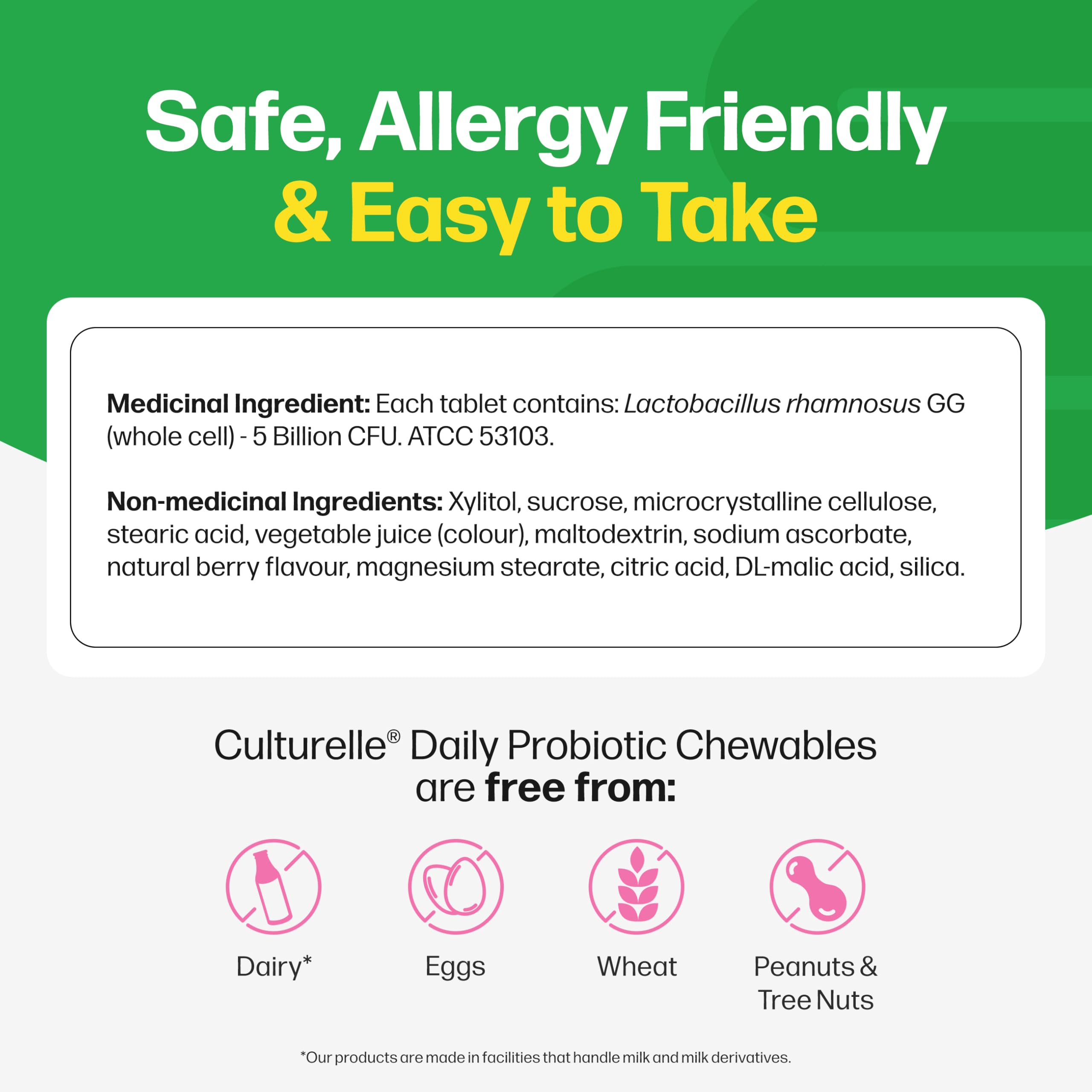Culturelle Kids Daily Probiotic Chewable for Kids|With 100% Naturally Sourced Lactobacillus GG Strain|Most Clinically Studied Probiotic|Pediatrician Recommended|Berry Flavor|30 Count Chews 🍁 All In One Marketplace Canada