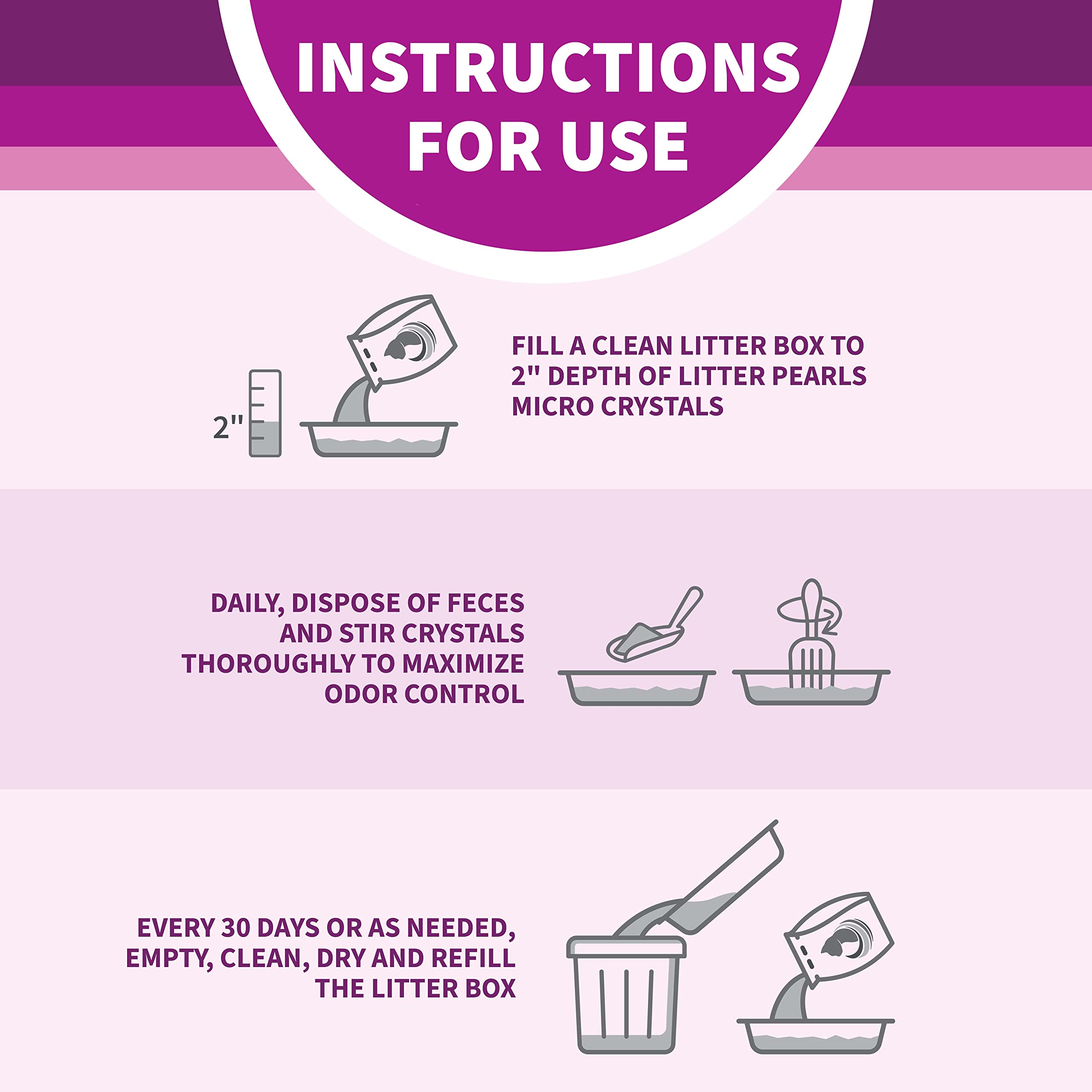 Litter Pearls Micro Crystals Unscented Non-Clumping Crystal Cat Litter with Odorbond, 7 lb, White, Clear and Blue Crystals (LPMC7) 🍁 All In One Marketplace Canada