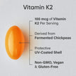 Sports Research® Vitamin K2 MK-7 100mcg with Coconut MCT Oil, 60 Vegan Softgels (2 Month Supply), Vegan Certified, Non-GMO Verified, Gluten & Soy Free Supplement 🍁 All In One Marketplace Canada