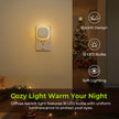 AUVON Plug-in LED Backlit Night Light with Motion Sensor & Dusk to Dawn Sensor, Dimmable Warm White Nightlight with 1-50 lm Adjustable Brightness for Bathroom, Bedroom, Hallway, Stairs (2 Pack) 🍁 All In One Marketplace Canada