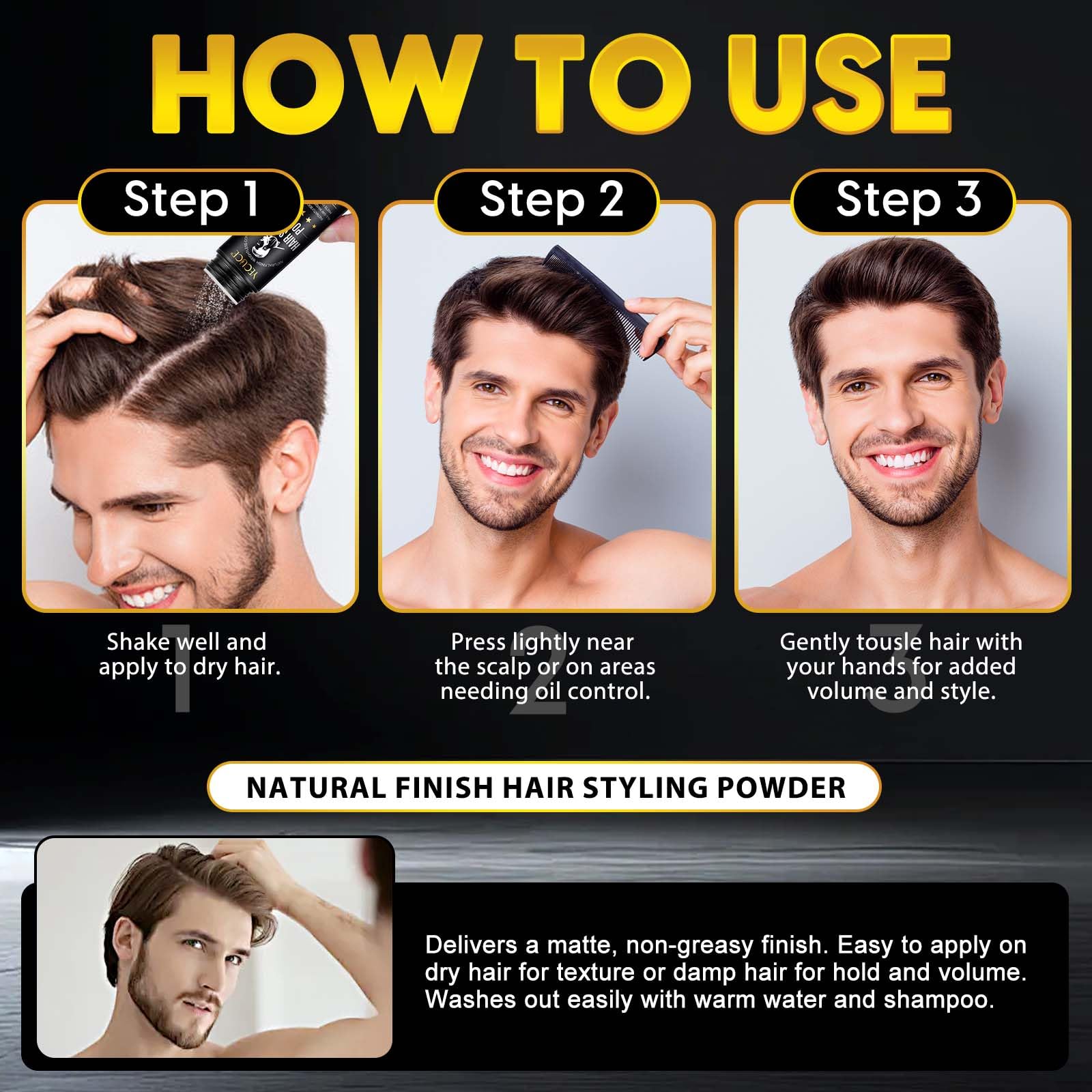Hair Styling Powder, 2Pack Hair Texture Powder for Men and Women, Adds Volume and Texture, Alll Day Invisible, Flexible Hold, Long-lasting, Matte Finish, No Stickiness 2 x 30g 🍁 All In One Marketplace Canada