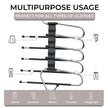 MORALVE Pants Hangers Space Saving - 2 Pack - Non-Slip Multi-Layer Space Saving Hangers - Multifunctional Clothing Rack for Closet Storage - Ideal for Jeans, Trousers, Skirts, Scarves & Slacks (Black) 🍁 All In One Marketplace Canada
