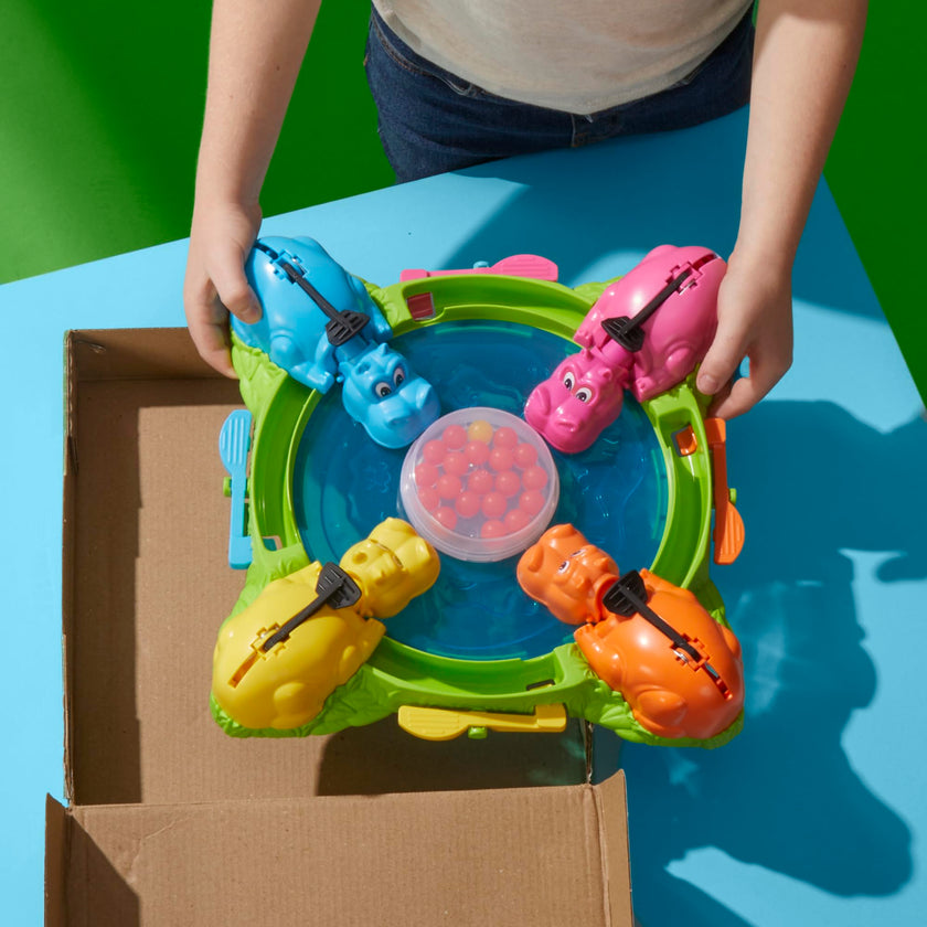 Hungry Hungry Hippos Game for Preschoolers | with Instant Marble Relaunch, Easy Set-Up & Storage| Ages 4 and Up | for 2 to 4 Players | Kids Games (English & French) 🍁 All In One Marketplace Canada