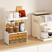 StorBin 3 Large Drawers Makeup Organizer - 5 Tier Bathroom Counter Organizers and Storage, Versatile Perfume Vanity Organizer, Ideal for Cosmetic, Large Skincare, Face Mask, Office Supplies, Amber 🍁 All In One Marketplace Canada