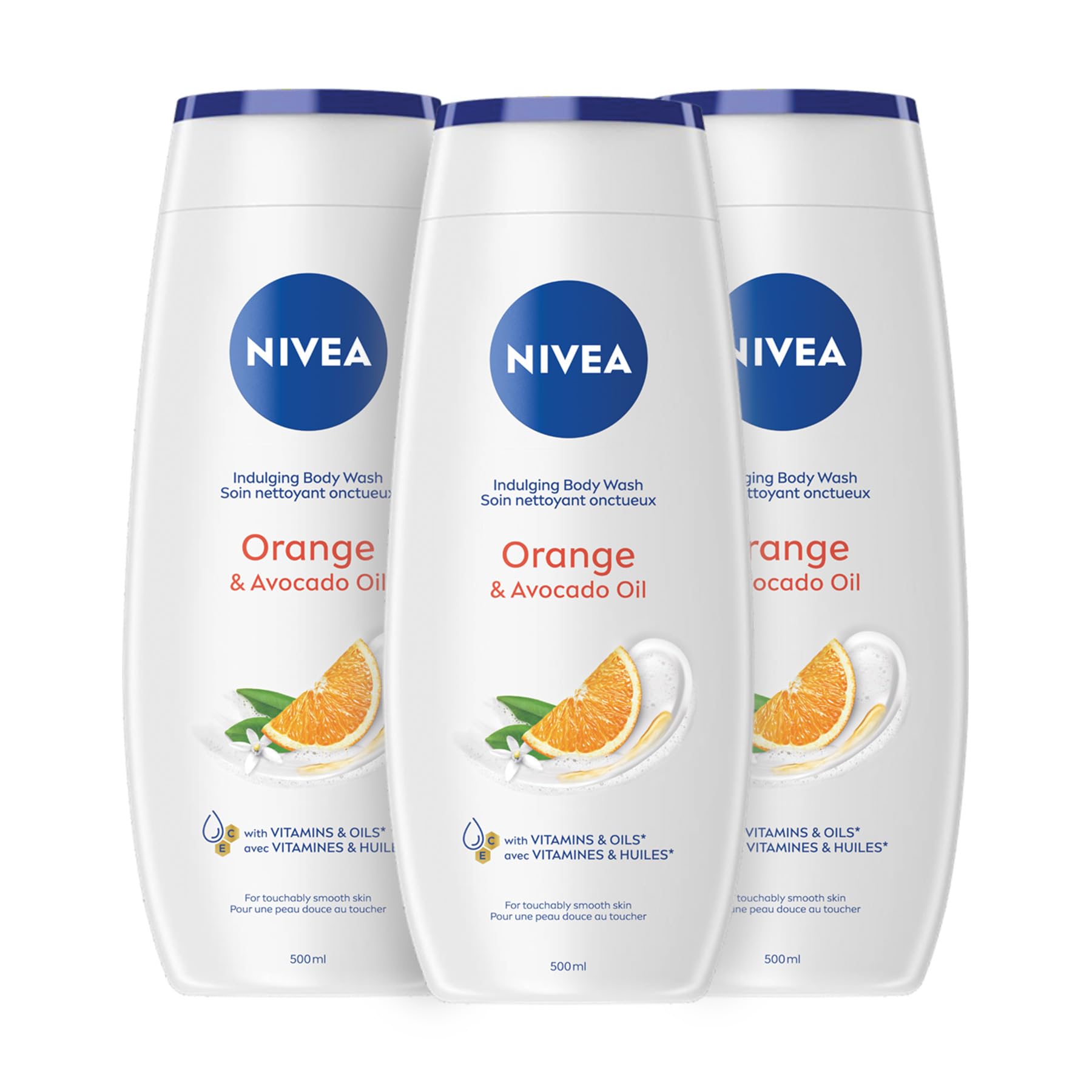 NIVEA Orange & Avocado Oil Body Wash, 3x500ml 🍁 All In One Marketplace Canada