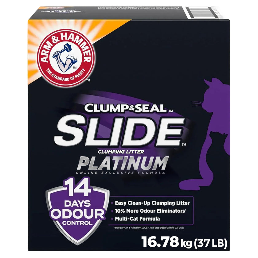 ARM & HAMMER Platinum Clumping Cat Litter, 2x Longer odour Control, Multi-Cat Clay, Ultimate 14-Day Freshness, Extra Oduor Eliminators, Effortless Clean, Dust-Free, Heavy-Duty Clumping, 16.78 kg 🍁 All In One Marketplace Canada
