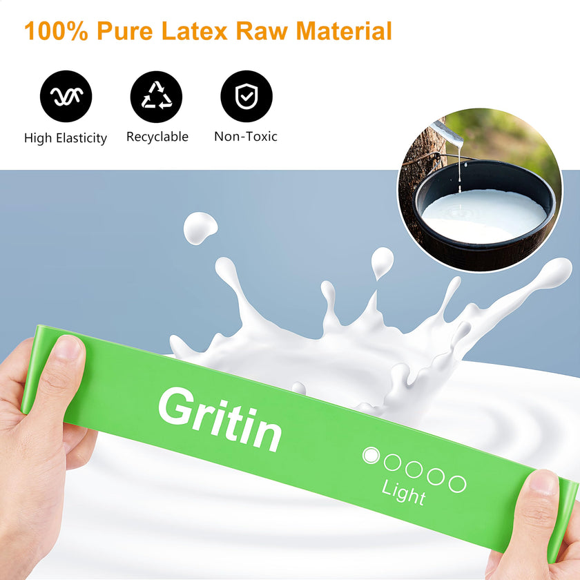 Gritin Resistance Bands, Set of 5 Skin-Friendly Resistance Exercise Band 🍁 All In One Marketplace Canada