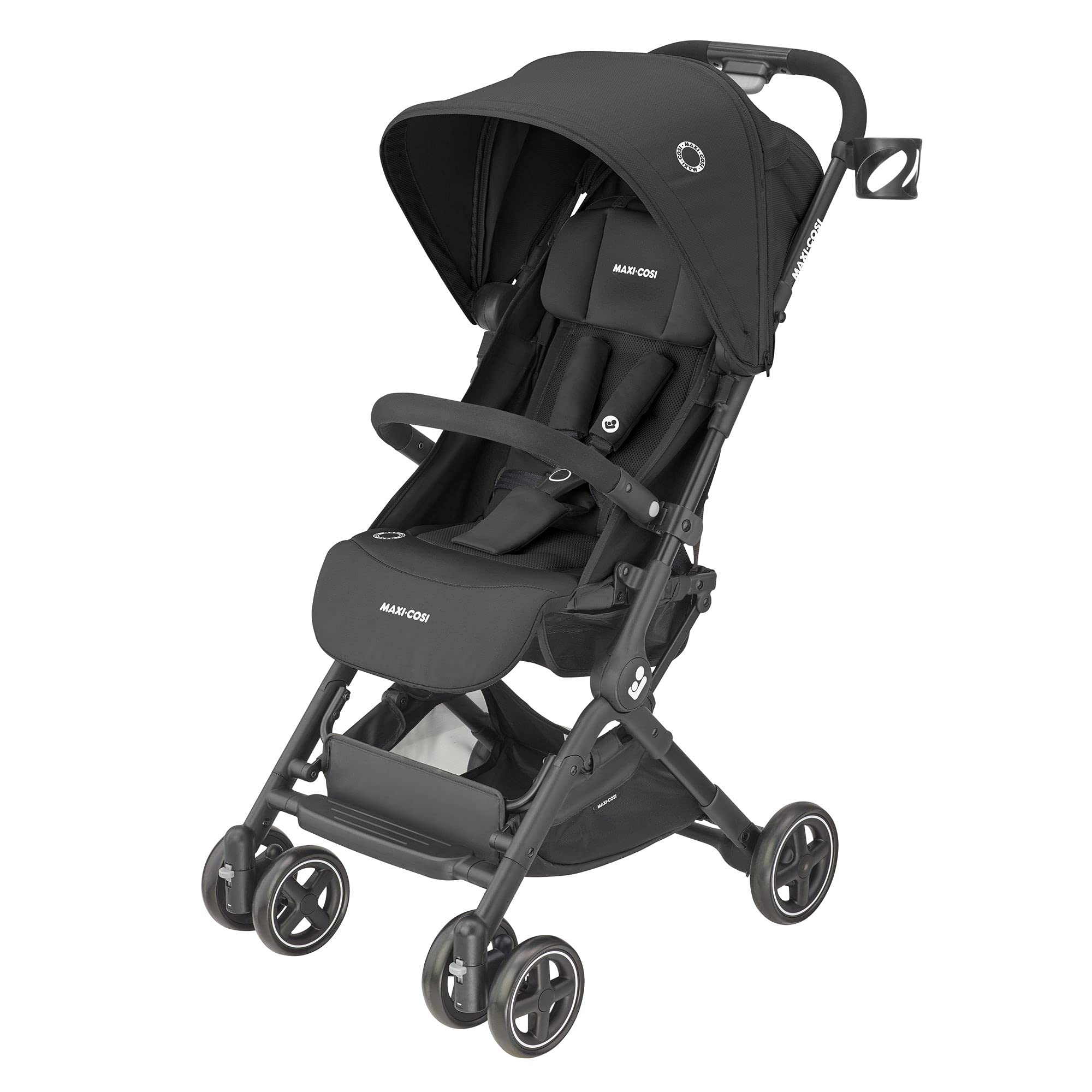 Maxi-Cosi Lara Ultra Compact Stroller, Airplane Carry-on Compliant for travel, Lightweight, one-hand fold, large storage, inludes travel bag Essential Black 🍁 All In One Marketplace Canada
