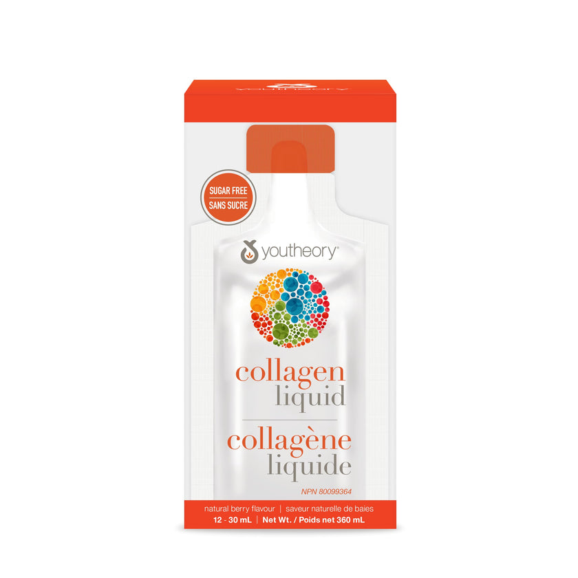 Youtheory Collagen Liquid Natural Berry Flavour, 12 Single Serving Packets, Hydrolyzed Collagen. Supports Hair, Skin, and Nails. Helps Reduce Fine Lines and Eye Wrinkles in 28 Days 🍁 All In One Marketplace Canada