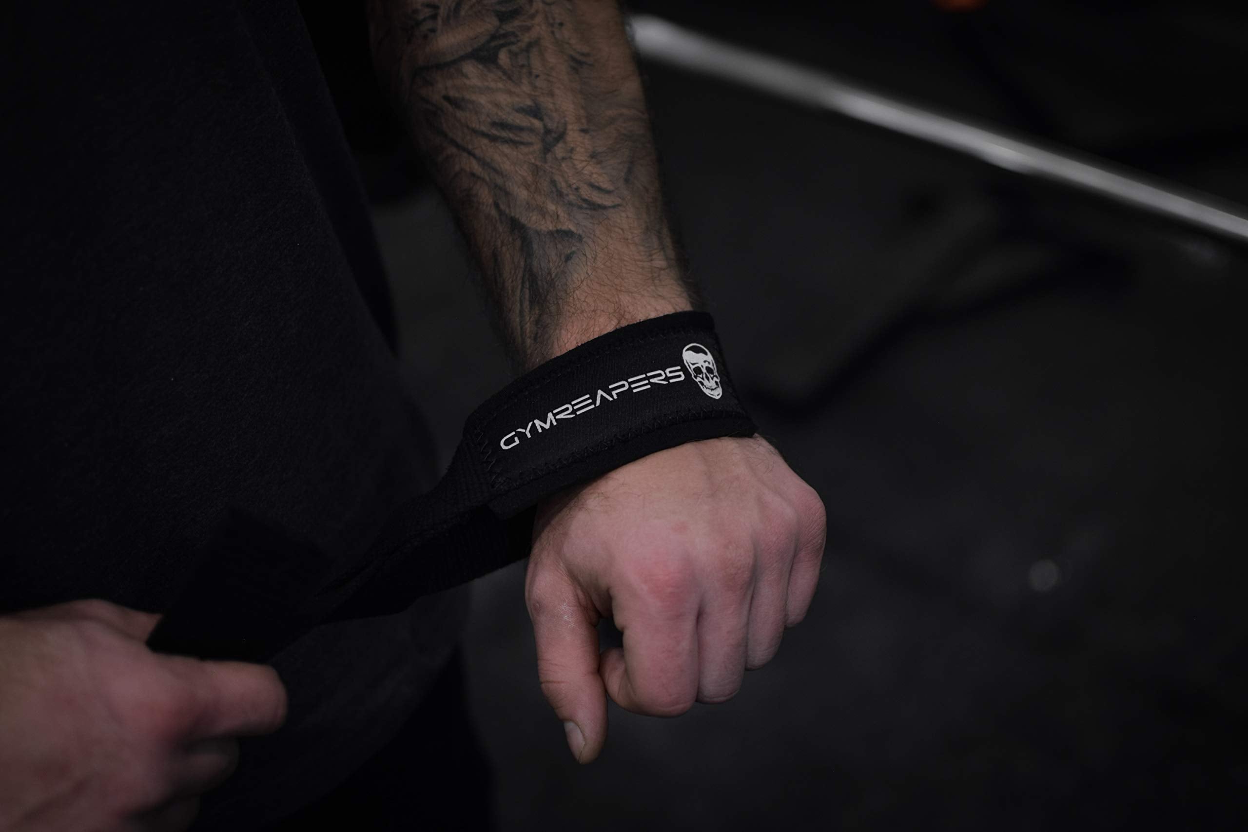 Gymreapers Lifting Wrist Straps for Weightlifting, Bodybuilding, Powerlifting, Strength Training, & Deadlifts - Padded Neoprene with 18