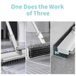 Floor Scrub Brush with Long Handle, 3 in 1 Scrape and Heavy-Duty Stiff Bristle Scrubber Brush for Cleaning Shower Bathroom, Patio, Garage, Kitchen, Wall and Deck 🍁 All In One Marketplace Canada