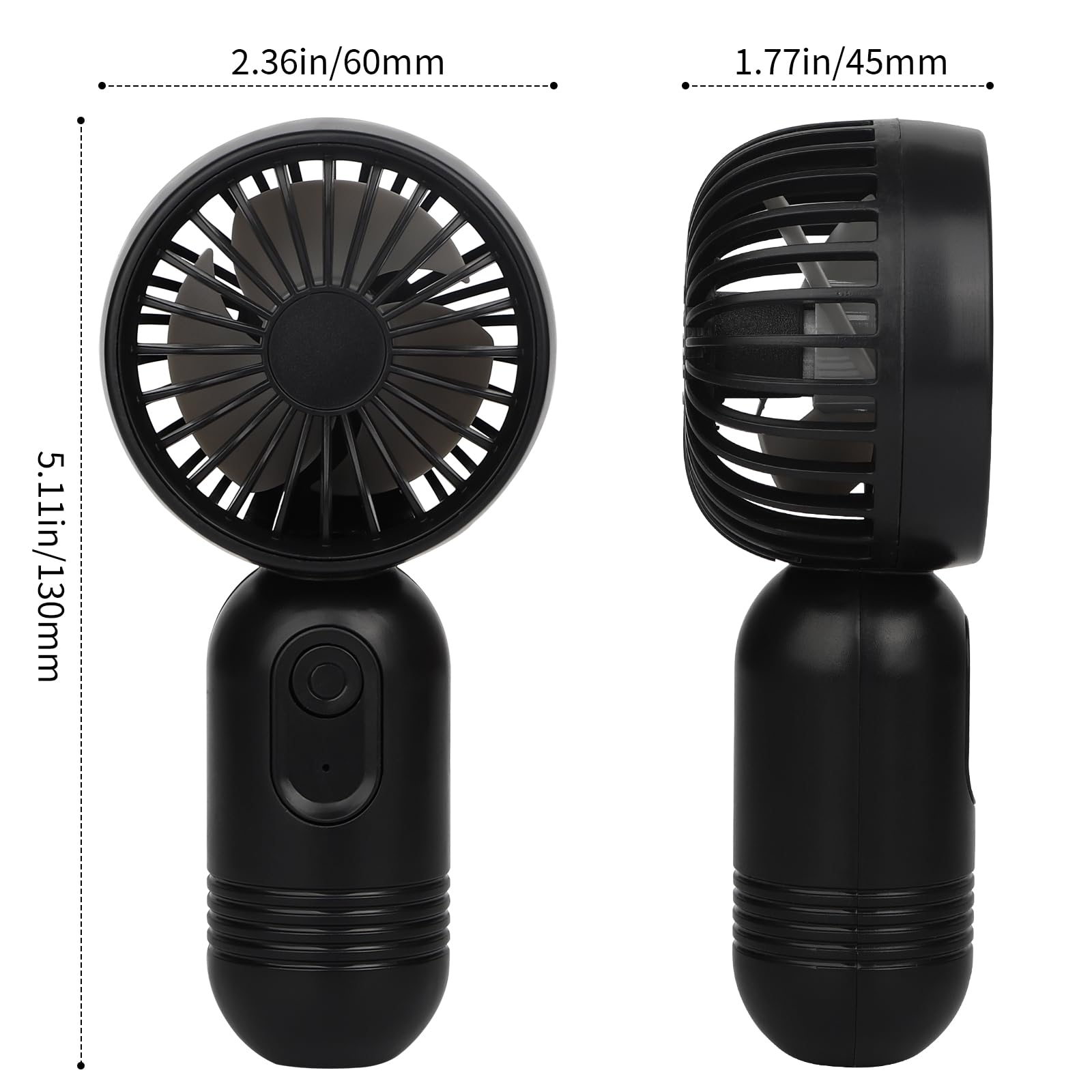 Ackdine Mini Portable Fan - Handheld Fan, 3 Pack USB Rechargeable Personal Fan, Battery Operated Lightweight Small Makeup/Pocket Fan with 3 Speeds For Stylish Girl Boys Women Men Office Outdoor Travel 🍁 All In One Marketplace Canada