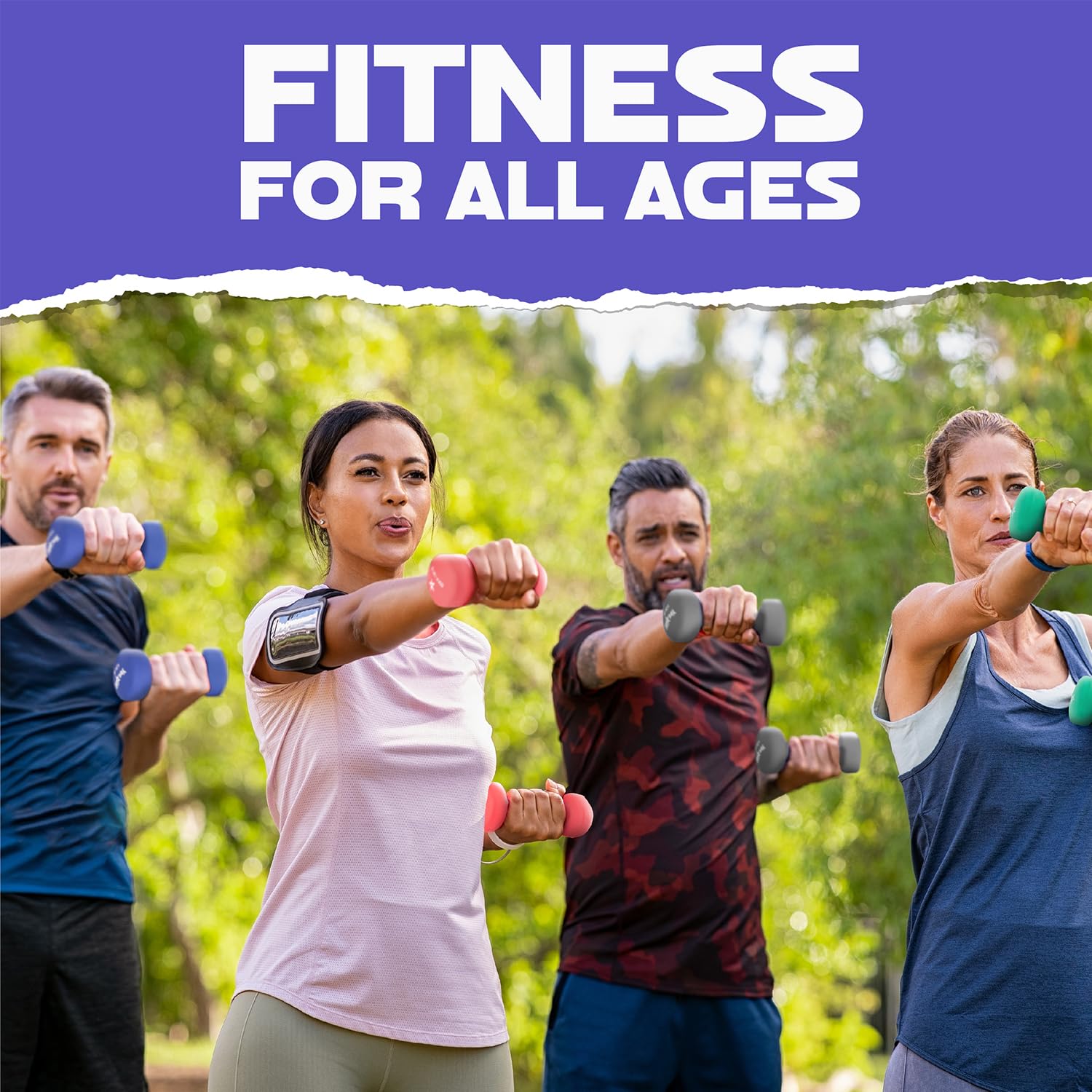 Yes4All Dumbbell Neoprene, poids et haltere, Weight Set, Hand Weights for Women, Dumbbells Pair, Free Weights (M. Purple - 20lbs) 🍁 All In One Marketplace Canada