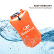 20L Swim Buoy, Swim Buoy with Storage for Kids and Adults, Waterproof Inflatable Dry Bag Swim Safety Float for Water Sports, Open Water Swimmers, Triathletes, Kayakers and Snorkelers, Orange 🍁 All In One Marketplace Canada