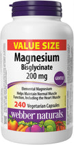 Webber Naturals Magnesium Bisglycinate 200 mg, 240 Capsules, Supports Bone and Muscle Functions, Vegan 🍁 All In One Marketplace Canada