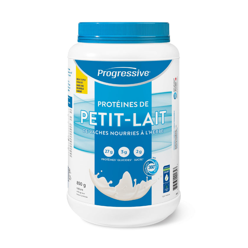 Progressive Grass-Fed 100% Whey Protein Powder Unflavoured, 27g of New Zealand Whey Concentrate per Scoop for Muscle Gain, Pasture-Raised, Non-GMO, Canadian-Made Antibiotic-free, Hormone-free, 850 g 🍁 All In One Marketplace Canada
