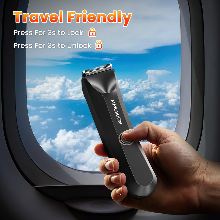 MAXGROOM Manscape Body Hair Trimmer for Men, Waterproof Pubic Hair Trimmer, Electric Razor Men with LED Light, 3mm & 6mm Guide Comb and Travel Pouch 🍁 All In One Marketplace Canada
