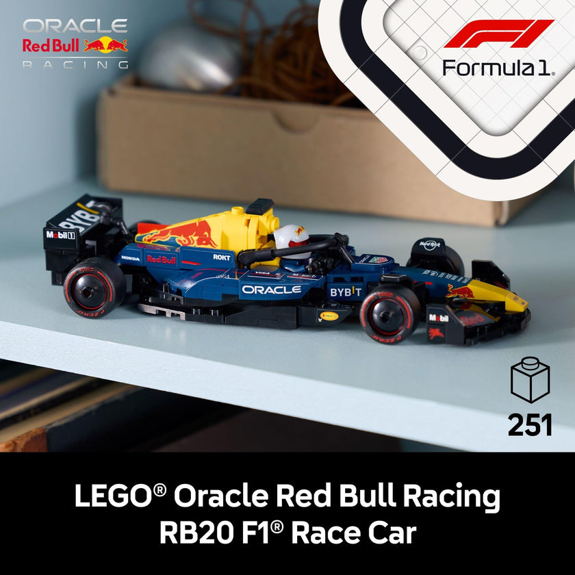 LEGO Speed Champions Oracle Red Bull Racing RB20 F1 Race Car Model Kits - Building Set for Adults, Ages 18+ with Realistic Features - Red Bull DIY Crafts for Display - Gift Idea for F1 Fans - 77243 🍁 All In One Marketplace Canada