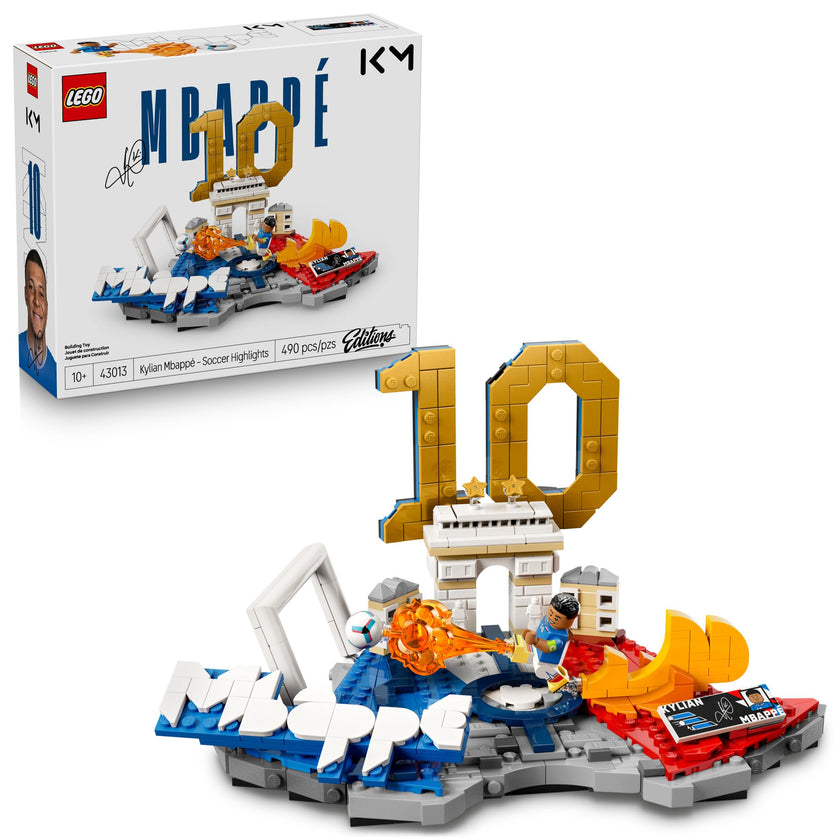 LEGO Editions Kylian Mbappé – Soccer Highlights - Building Set for Boys & Girls, Ages 10+ - Collectible Soccer Gift with Plaque - Kids Bedroom or Shelf Decor - 43013 🍁 All In One Marketplace Canada