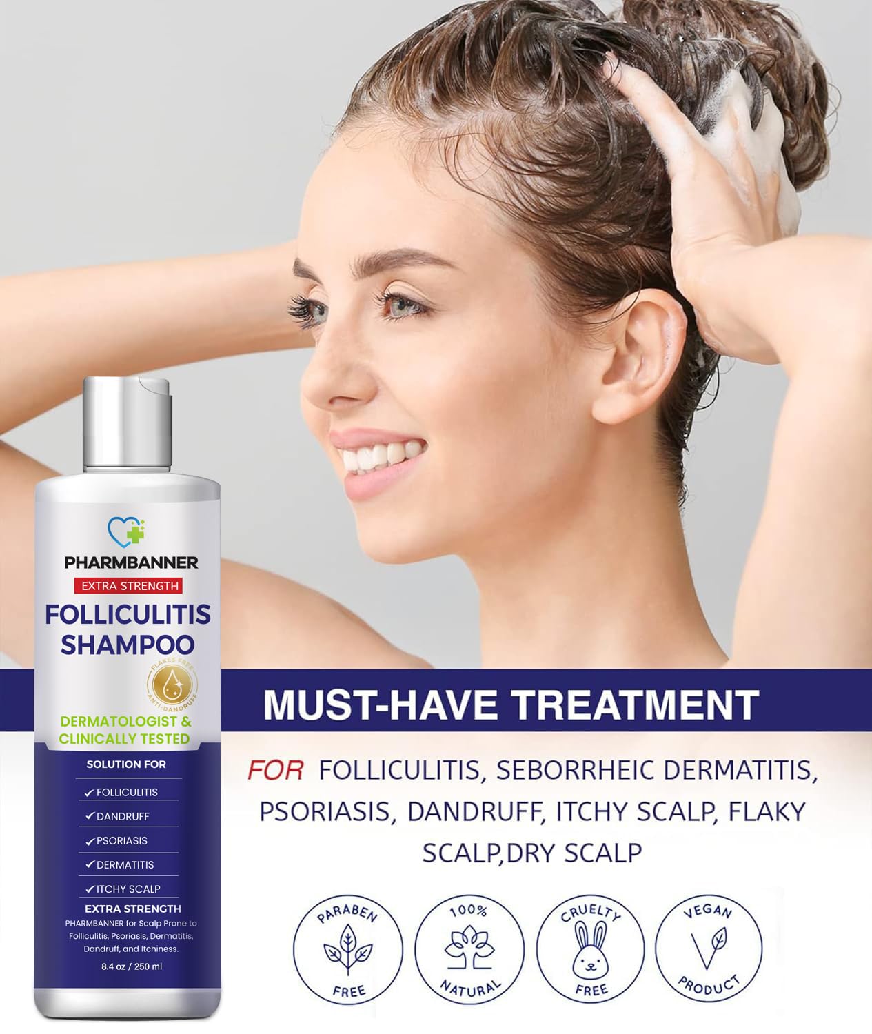 Folliculitis & Seborrheic Dermatitis Shampoo – Anti-Dandruff Scalp Care for Itchy, Flaky, Dry Scalp, Helps Relieve Irritation & Discomfort 🍁 All In One Marketplace Canada