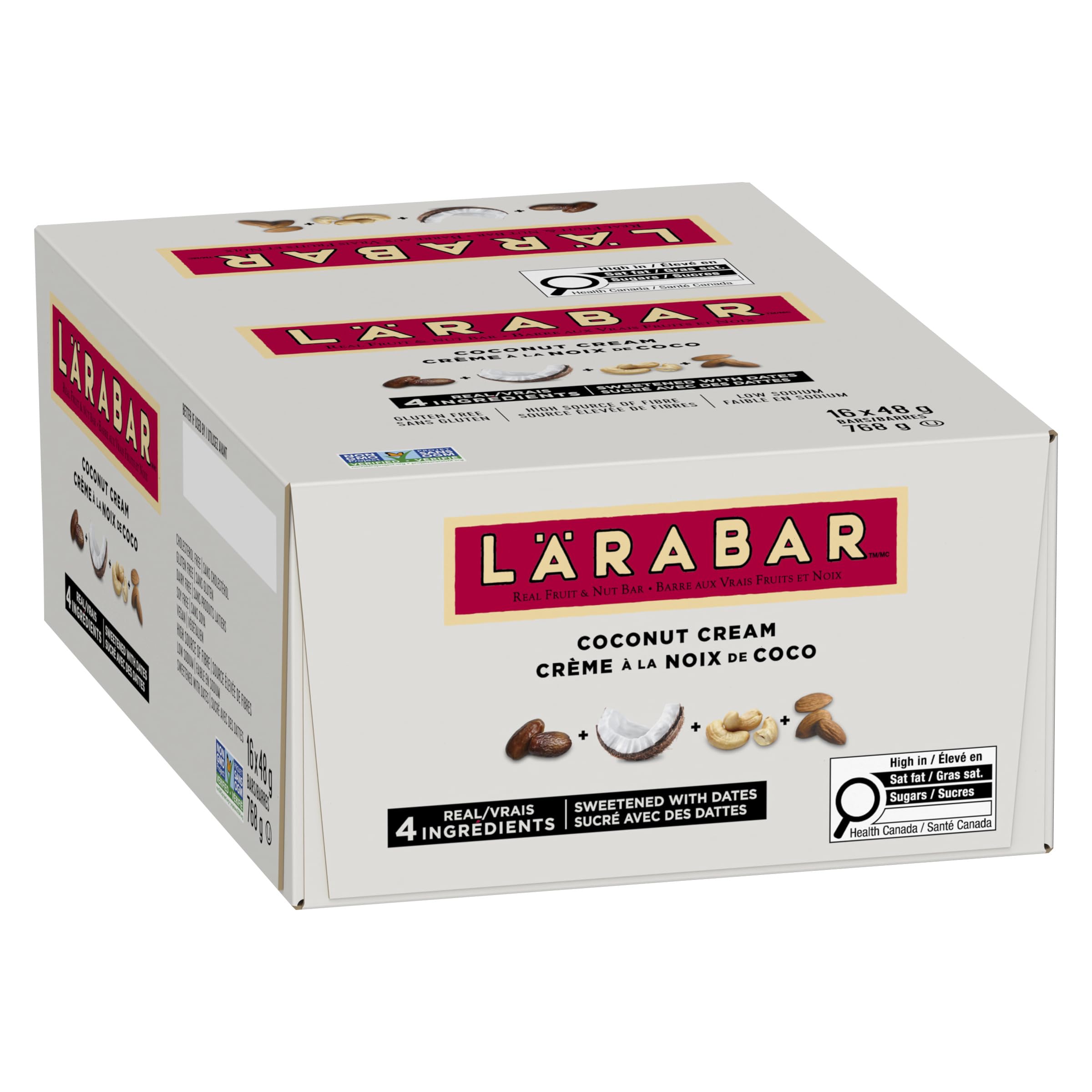 LÄRABAR Coconut Cream, Fruit and Nut Energy Bar, Pack of 16 Bars, Gluten Free, Vegan, Family Pack, Snack Bars, 768 Grams Package 🍁 All In One Marketplace Canada