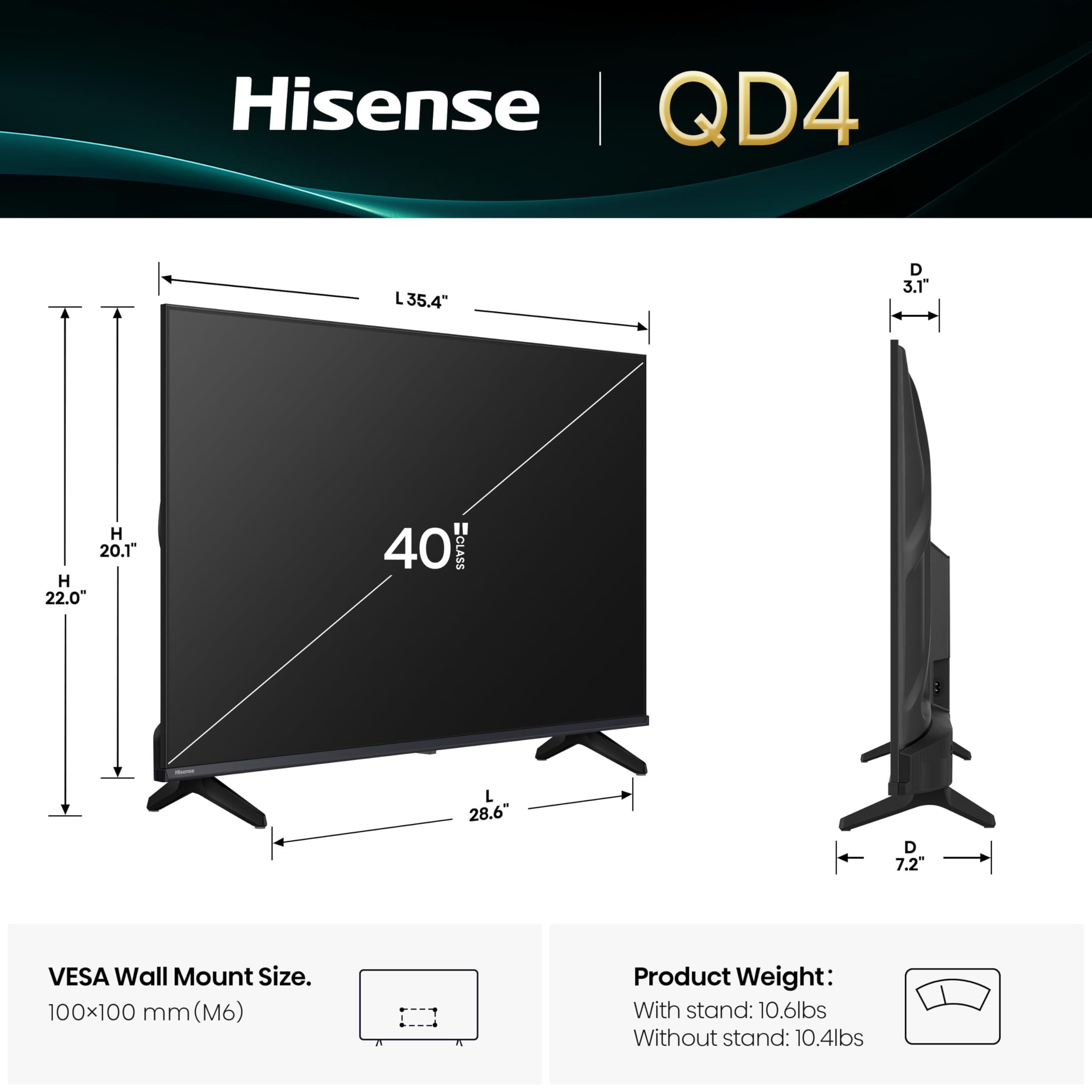 Hisense 40QD4SF - 40