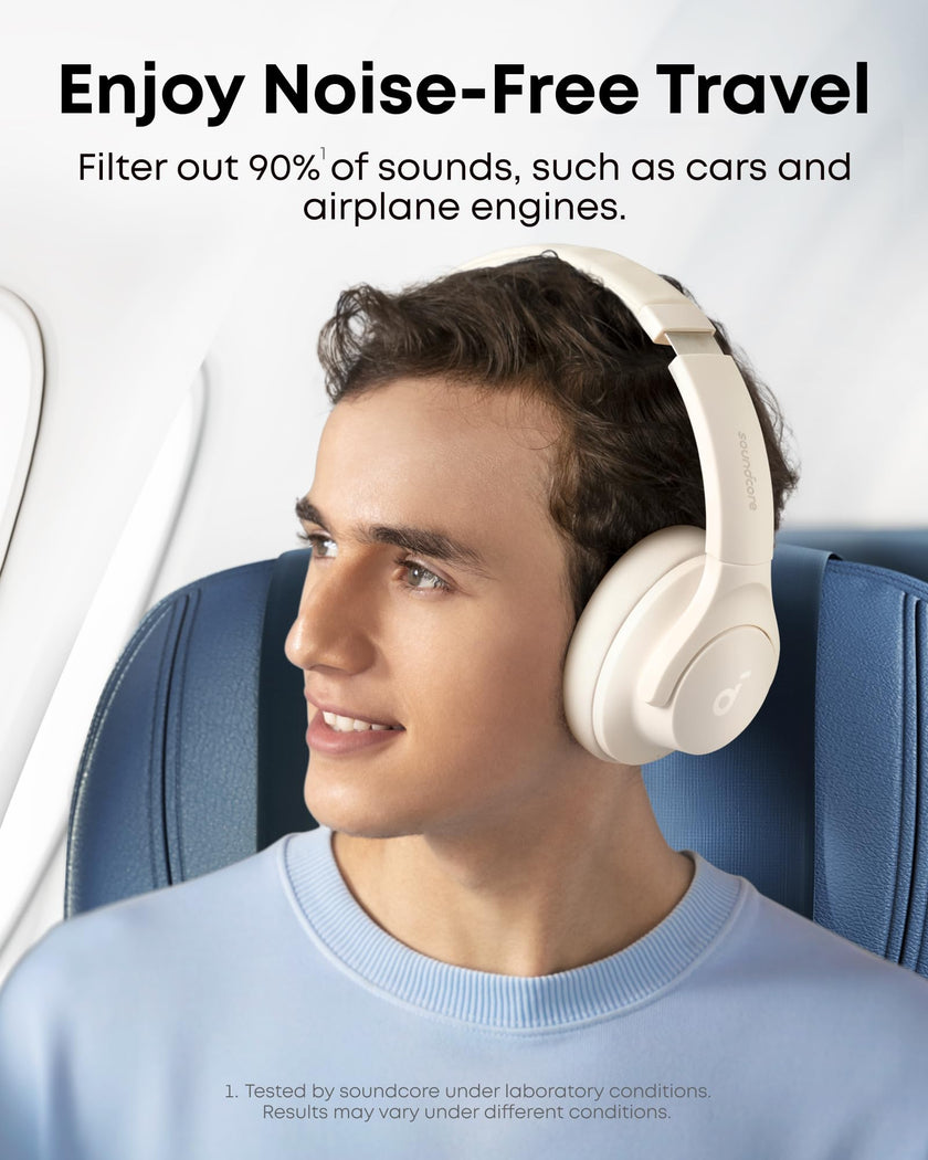 soundcore by Anker Q20i Hybrid Active Noise Cancelling Headphones, Wireless Over-Ear Bluetooth, 40H Long ANC Playtime, Hi-Res Audio, Big Bass, Customize via an App, Transparency Mode, Ideal for Travel 🍁 All In One Marketplace Canada