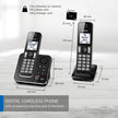 Panasonic DECT 6.0 Expandable Cordless Phone with Answering Machine and Call Block - 2 Cordless Handsets - KX-TGD392CB (Black) 🍁 All In One Marketplace Canada