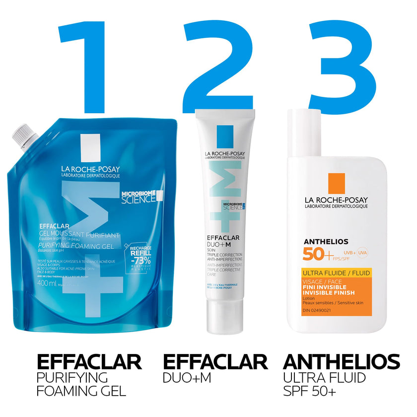 La Roche Posay Face Wash Gel Cleanser Refill, Effaclar Gentle Purifying Foaming Gel for Oily and Sensitive Acne-Prone Skin. Alcohol-free, Soap-Free, Paraben-free, Non-Comedogenic, 400mL 🍁 All In One Marketplace Canada