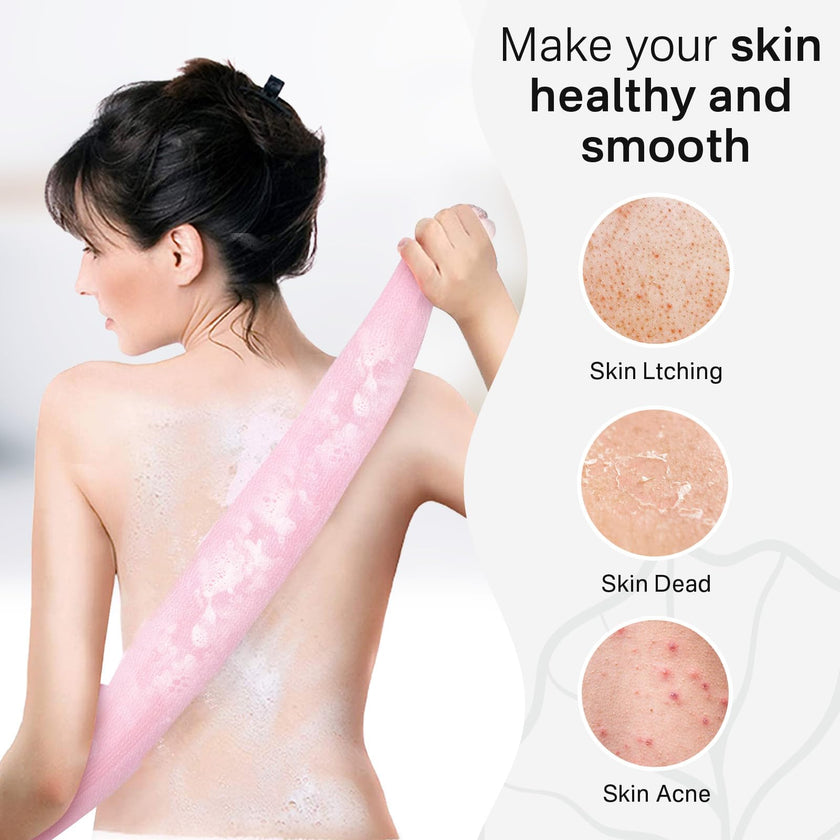 Yiclick Exfoliating Washcloth Towel, Exfoliating Body Scrubber, Back Scrubber Washer for Shower Bath, African Net Sponge Loofah Body Scrub Exfoliator, Exfoliating Cloth Brush Gloves (Blue+Yellow+Pink) 🍁 All In One Marketplace Canada