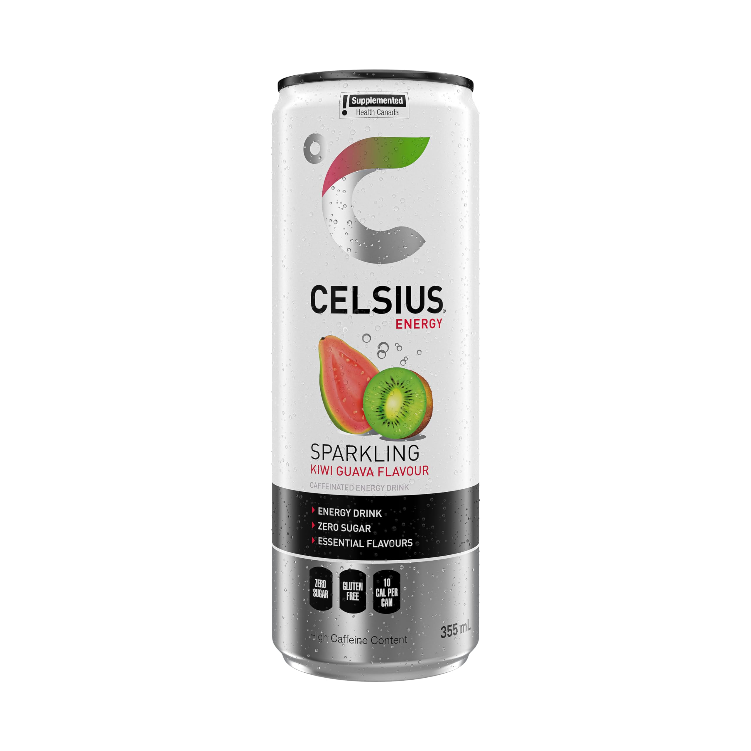 CELSIUS Sparkling Kiwi Guava, Zero Sugar Energy Drink, 355ml (Pack of 12) 🍁 All In One Marketplace Canada