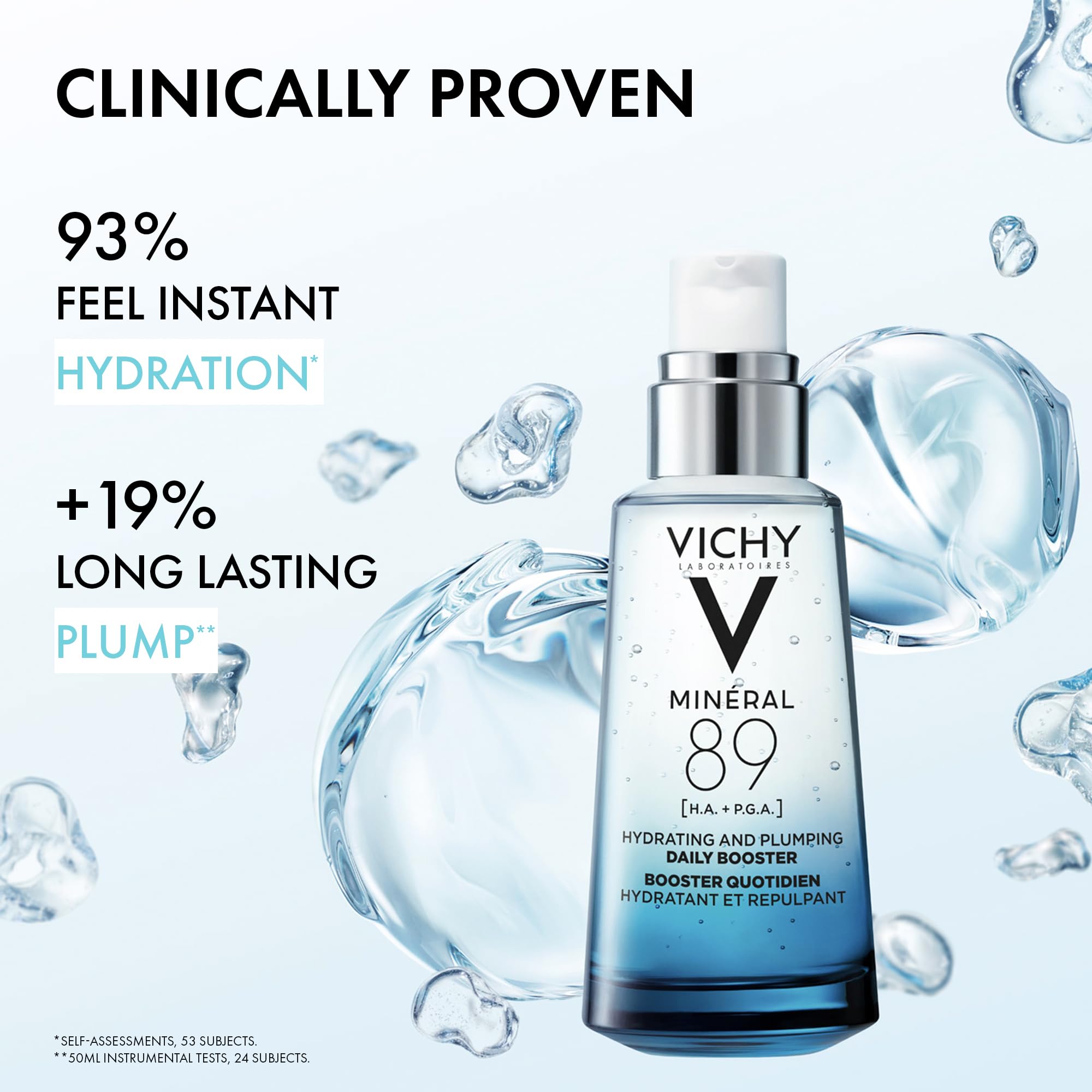 Vichy Hydrating Hyaluronic Acid Serum, Mineral 89 Serum and Daily Skin Booster with Natural Origin Hyaluronic Acid, Hydrates and Strengthens Sensitive Skin, 50mL 🍁 All In One Marketplace Canada