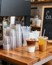 Goodluck 100 Pack 16oz Plastic Cups with Lids and Straws, Clear Disposable Iced Coffee Cups, Food Safe Cold Drink Cups for Bubble Tea, Smoothies & Shakes, BPA Free 🍁 All In One Marketplace Canada