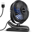 BESKAR USB Powered Clip on Fan, Portable Small Fan with Cord, 3 Speeds Strong Airflow, Personal Fan with Sturdy Clamp, Quiet Desk Fan & Clip Fan 🍁 All In One Marketplace Canada