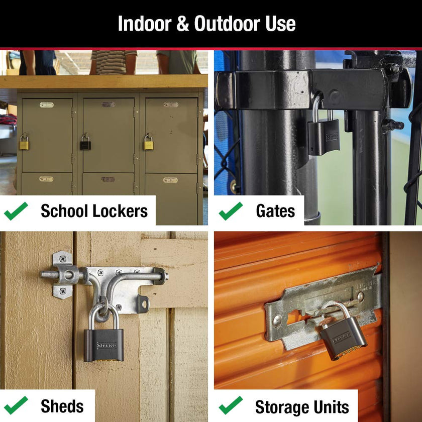Master Lock Black Combination Padlock, Set Your Own Combo Lock, Weather Resistant Indoor and Outdoor Padlocks with Code for Gym Locker, Gate, Shed, 2 Pack, 178EC2 🍁 All In One Marketplace Canada
