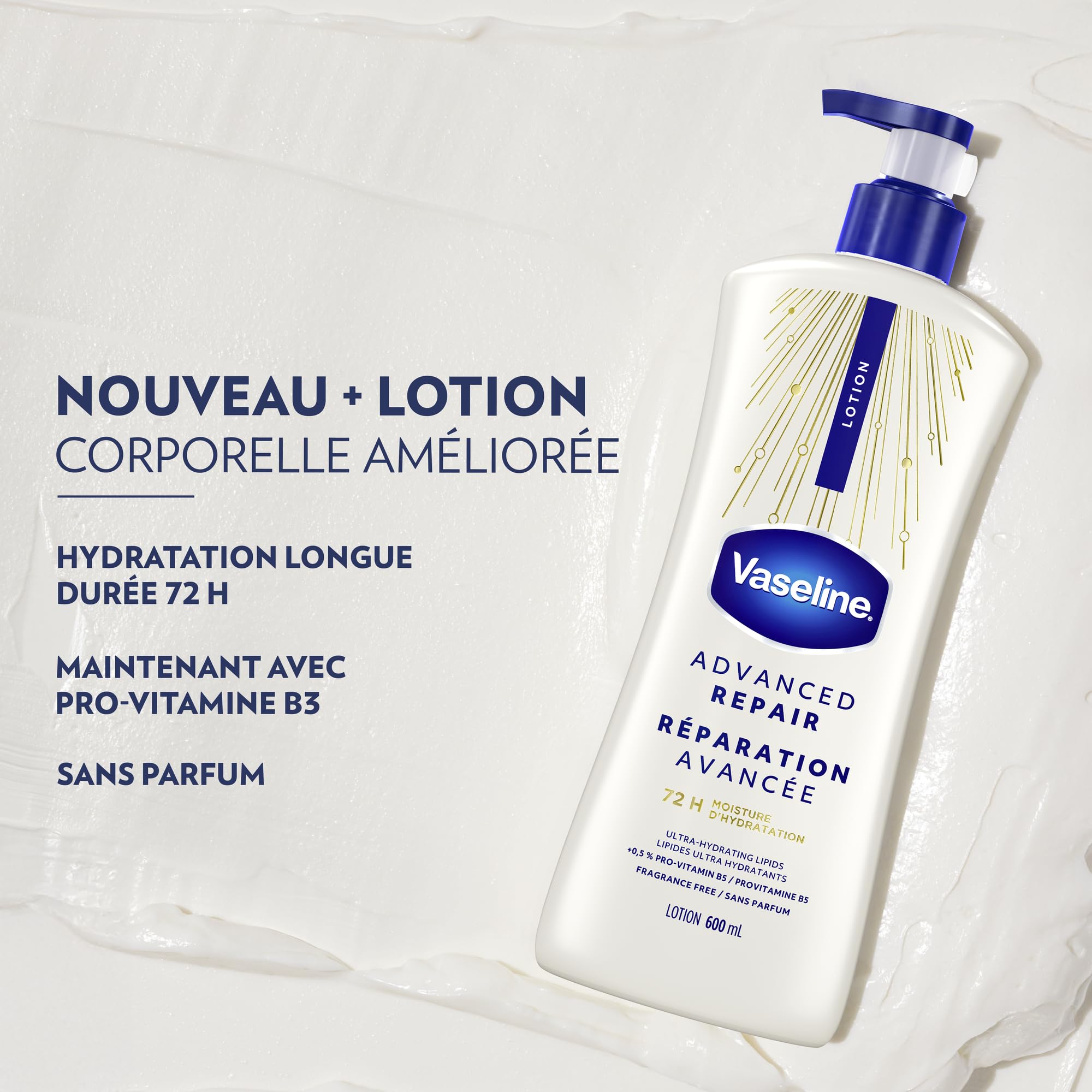 Vaseline Intensive Care Advanced Repair Unscented Body Lotion for Dry Skin with 48H Moisture + Ultra hydrating lipids, 600 ml (3-pack) 🍁 All In One Marketplace Canada