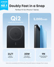 Anker Nano Power Bank, Ultra-Slim 5,000mAh Magnetic Battery Pack, Qi2 Certified 15W Max Ultra-Fast MagSafe-Compatible Portable Charger, Ergonomic Design, for iPhone Air/17/16/15 Series (Not for Pixel) 🍁 All In One Marketplace Canada