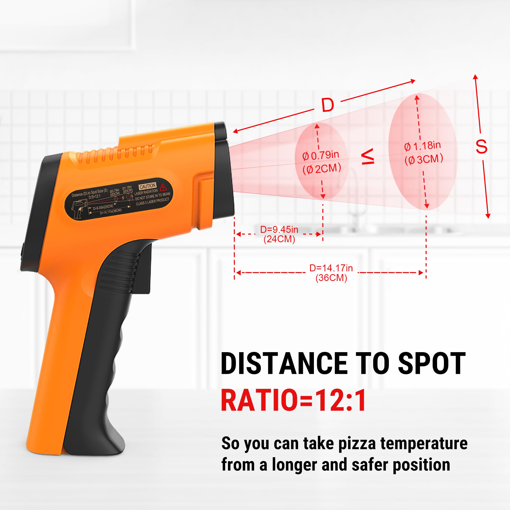 TempPro TP30 Infrared Thermometer Gun, Laser Thermometer for Cooking, Pizza Oven, Griddle, Engine, HVAC, Temperature Gun with Adjustable Emissivity & Max Measure -58°F ~1022°F (Previously ThermoPro) 🍁 All In One Marketplace Canada