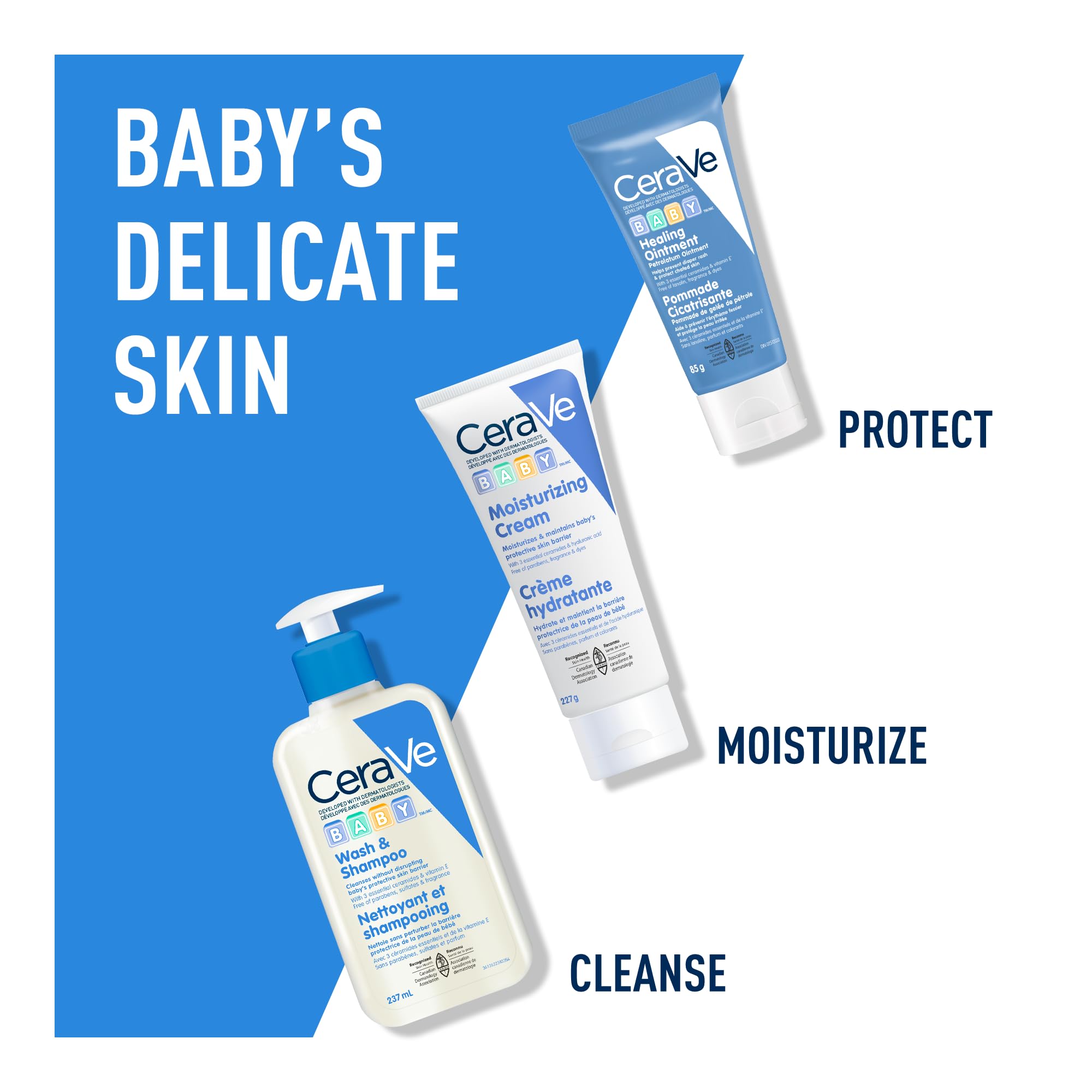 CeraVe BABY Moisturizing Cream, Gentle Baby Skincare For Face and Body with Ceramides and Hyaluronic Acid, Fragrance-Free, Paraben-Free & Dye-Free, Developed with Pediatric Dermatologists, 227GR 🍁 All In One Marketplace Canada