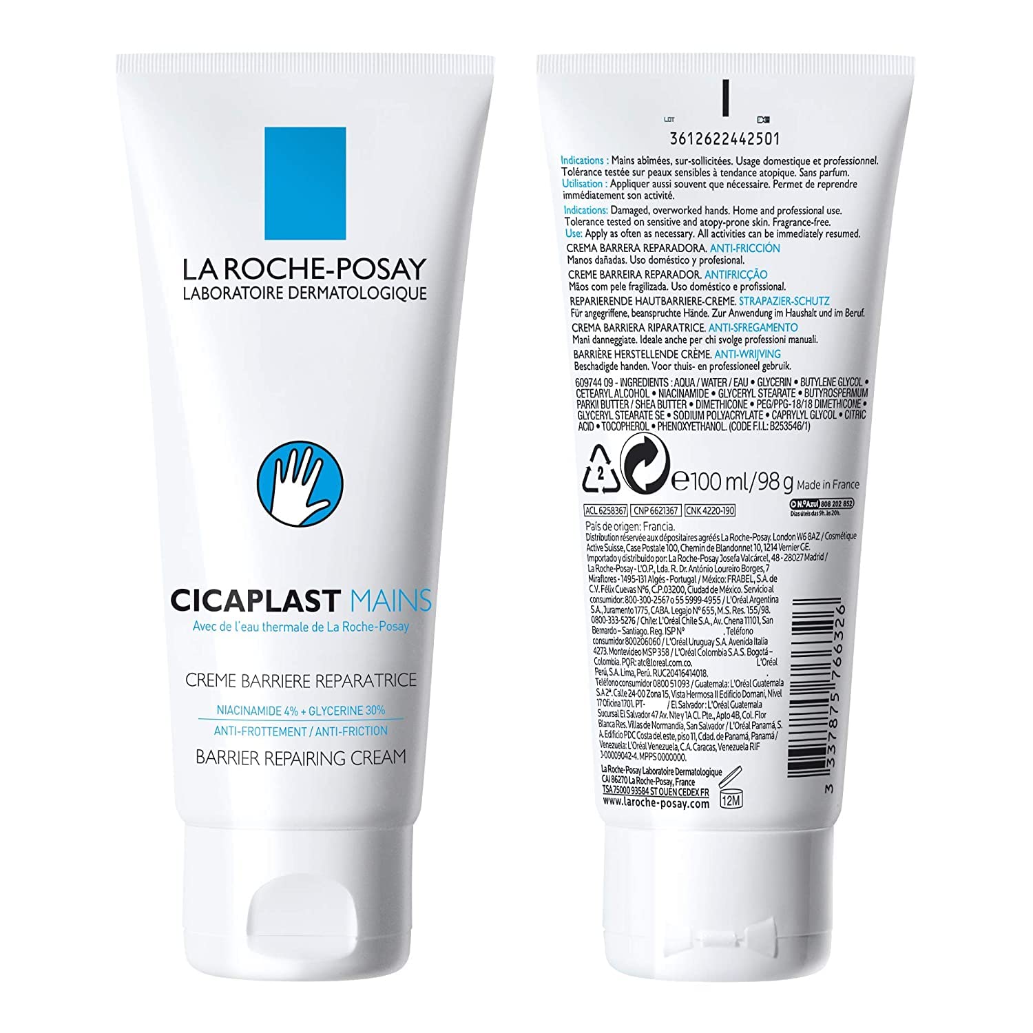 La Roche Posay Cicaplast Hand Cream for Dry & Cracked Hands with Glycerin and Shea Butter. Daily Hand Lotion, Moisturizing & instant relief for dry hands, Fragrance-Free, 100mL 🍁 All In One Marketplace Canada
