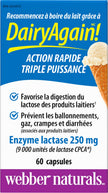 Webber Naturals Dairy Again Lactase Enzyme, 60 Capsules 🍁 All In One Marketplace Canada