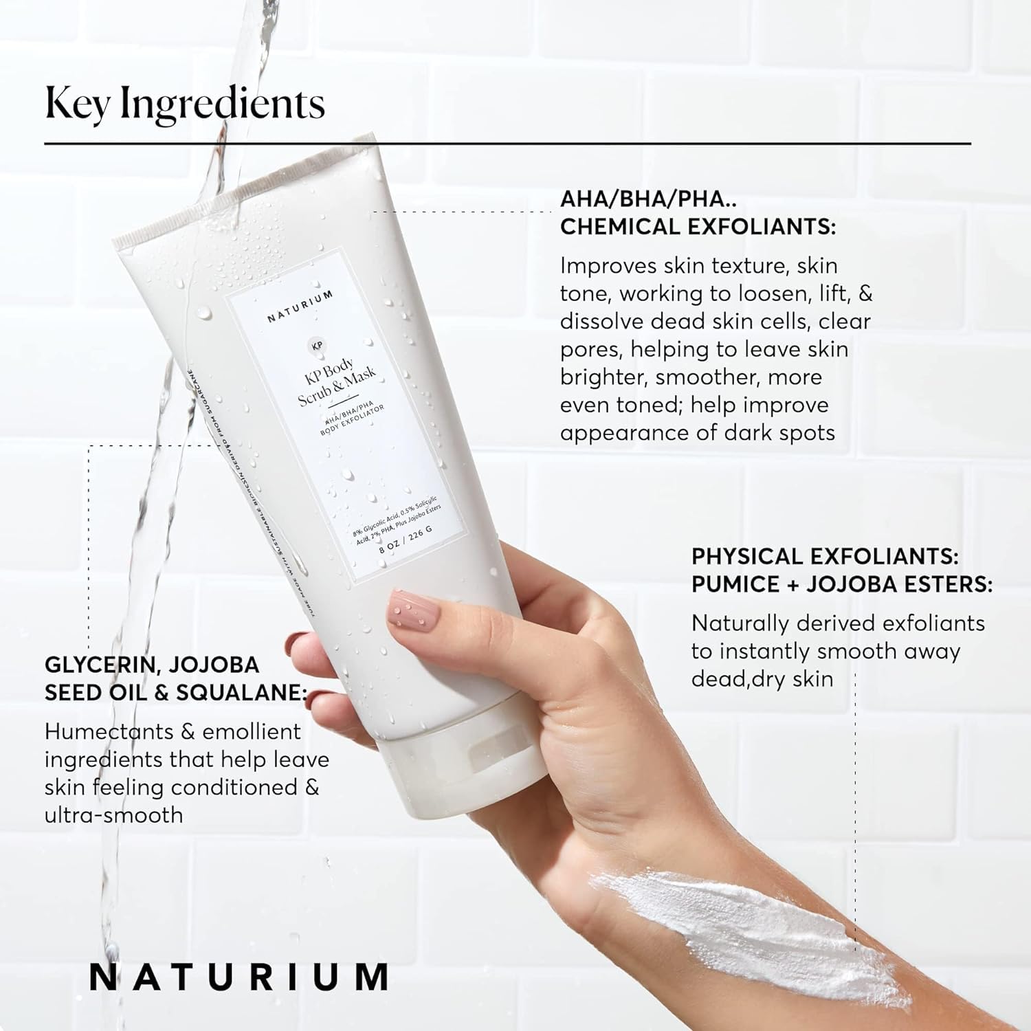 Naturium KP Body Scrub & Mask | Exfoliant for Rough and Bumpy Skin, With AHA, BHA & PHA | 8 OZ / 226 g 🍁 All In One Marketplace Canada