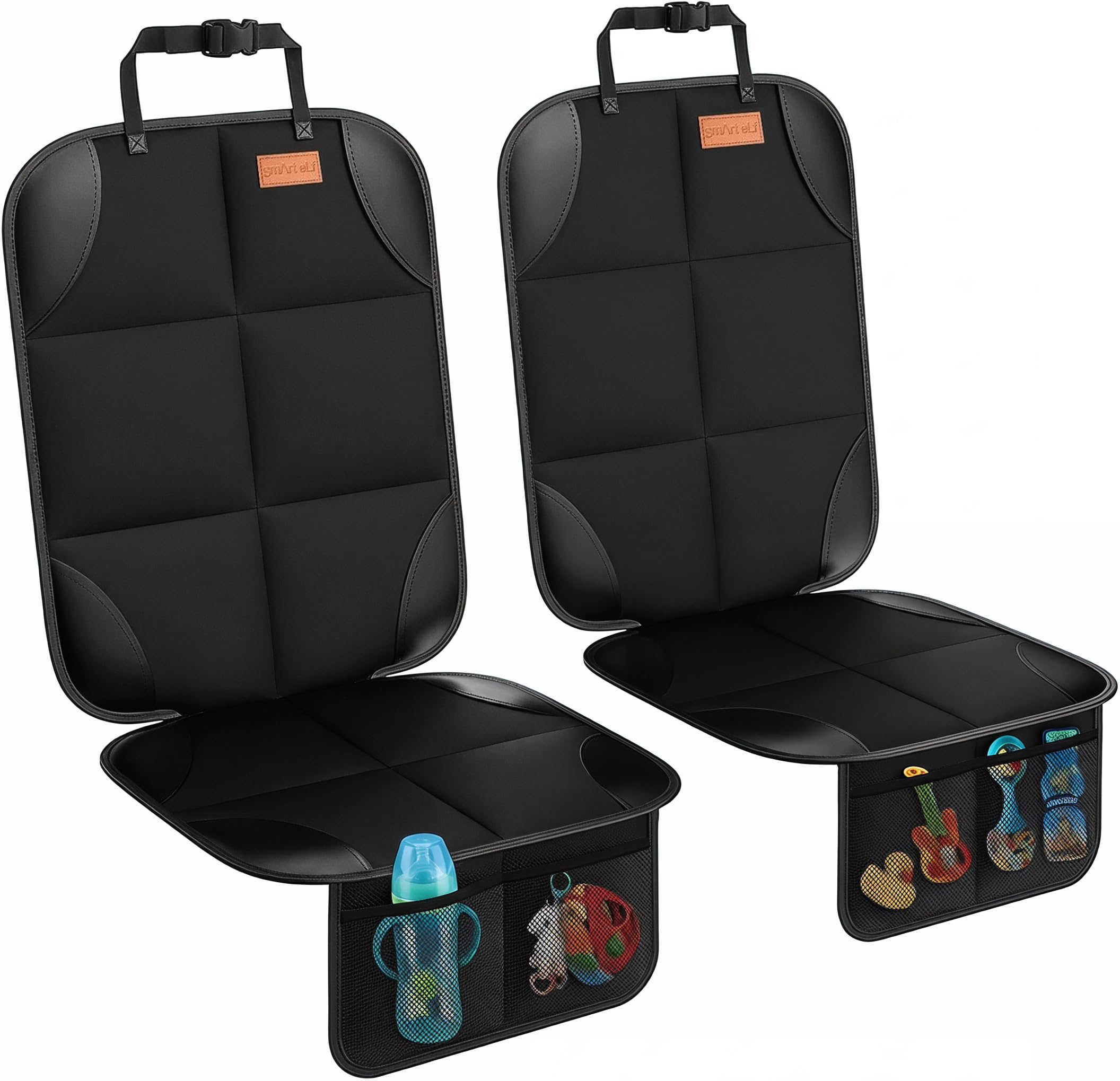 Smart eLf Car Seat Protector, 2Pack car seat Protector for Baby carseat with Thickest Padding, Non Slip Backing Mesh Pockets for Baby, Pet 🍁 All In One Marketplace Canada