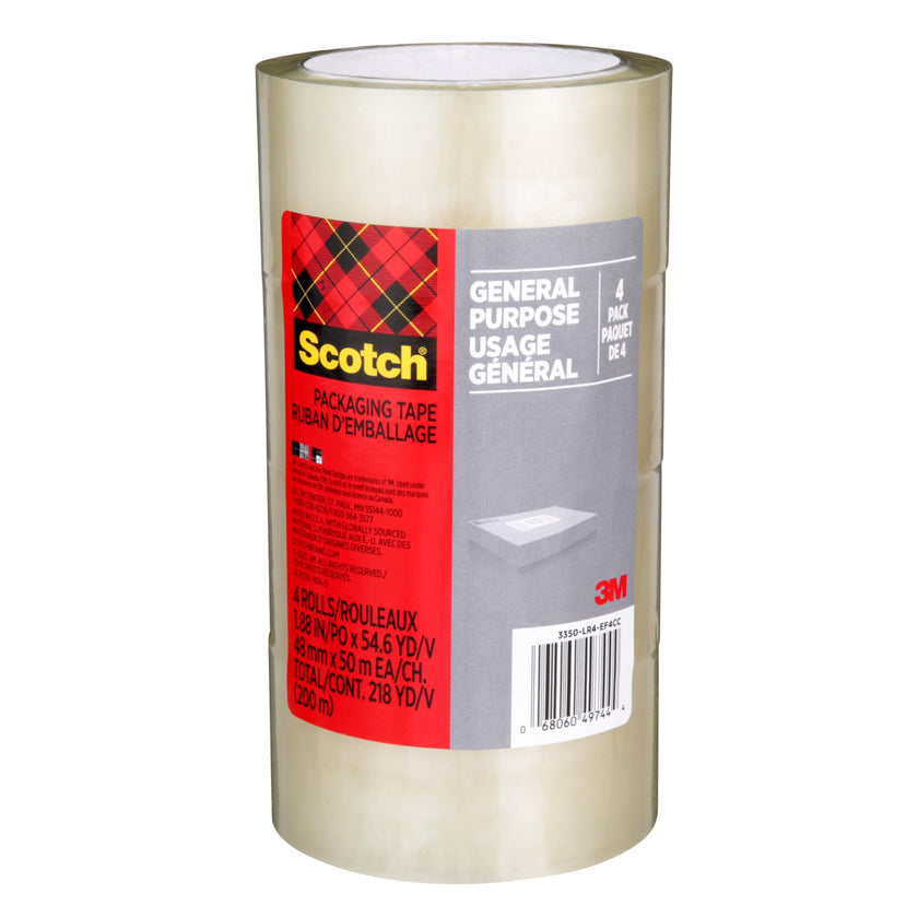 Scotch Shipping and Packaging Tape, 48 mm X 50 m, 4-Pack, Packing Tape for Moving and Storage 🍁 All In One Marketplace Canada
