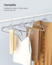 SONGMICS 50 Pack Coat Hangers, Heavy-Duty Plastic Suit Hangers, S-Shaped Opening, Non-Slip, Space-Saving, 360º Swivel Hook, 16.3 Inches Long, Light Gray and Dark Gray UCRP41G-50 🍁 All In One Marketplace Canada